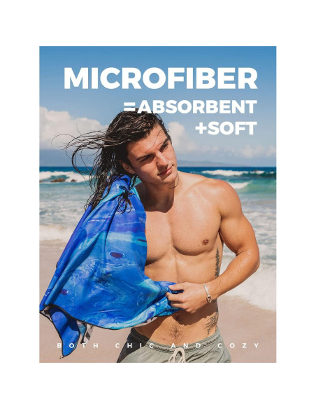 Toalla de Playa Microfibra OCOOPA 180x81 cm Secado Rápido