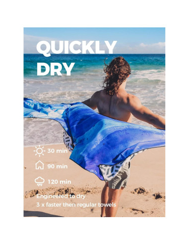 Toalla de Playa Microfibra OCOOPA 180x81 cm Secado Rápido