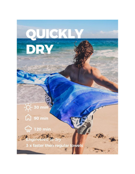 Toalla de Playa Microfibra OCOOPA 180x81 cm Secado Rápido
