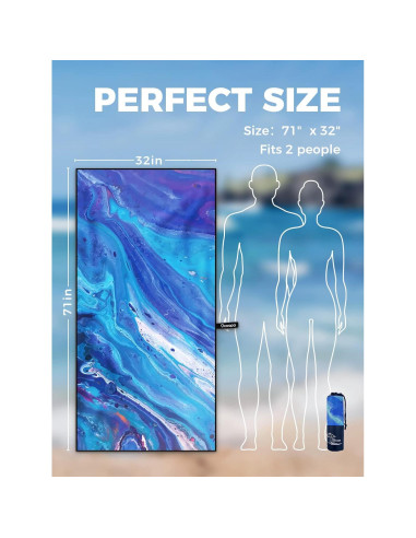 Toalla de Playa Microfibra OCOOPA 180x81 cm Secado Rápido