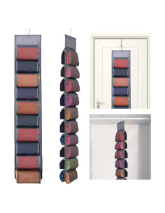 Aulock Organizador Colgante para Ropa 2 Piezas Gris 40 Compartimentos
