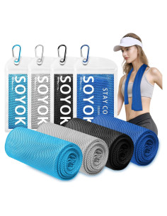 4 Toallas Enfriadoras Microfibra SOYOK 101.6x30.5cm para Gimnasio
