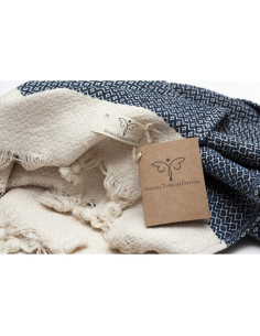 Juego de 2 Toallas de Mano Smyrna Algodón Turco 40x16 cm 2