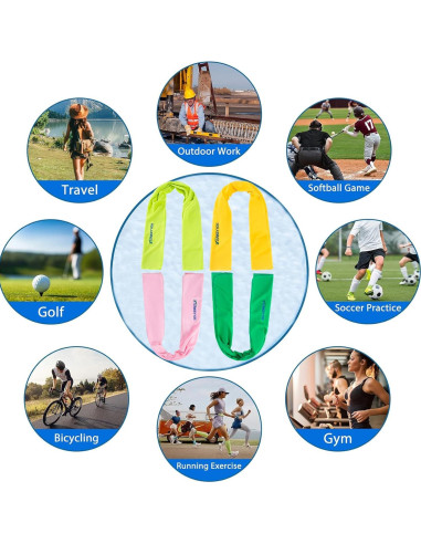 Juego de 4 Toallas de Microfibra TIANKEYYDS 101.6x30.5cm