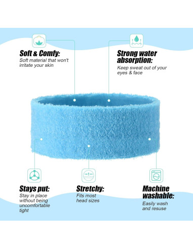 240 Bandas de Sudor Neón Jiuguva para Ejercicio Unisex