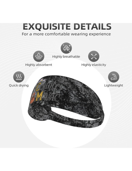 Diadema Antideslizante KYWSM para Yoga y Deporte - Negro