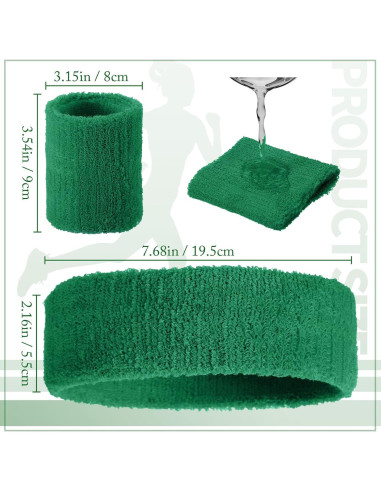 Conjunto de Muñequera y Banda de Cabeza Civaner 4 Piezas