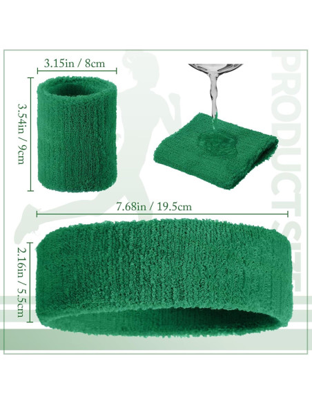 Conjunto de Muñequera y Banda de Cabeza Civaner 4 Piezas