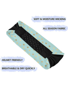 Cinta para la cabeza OTVEE azul menta elástica para fitness 2