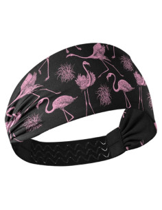 Diadema Vintage Flamenco Rosa OTVEE para Fitness y Yoga