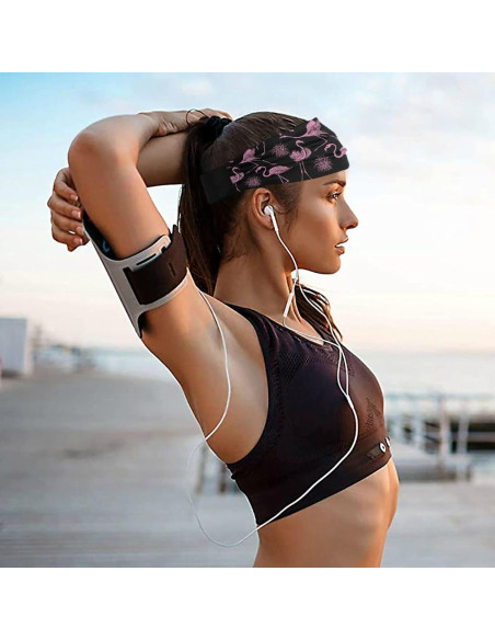 Diadema Vintage Flamenco Rosa OTVEE para Fitness y Yoga