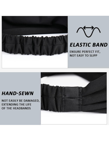 Bandas para la Cabeza Beister Unisex - Paquete de 5, Antideslizantes