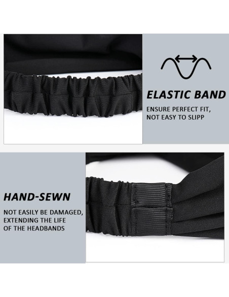 Bandas para la Cabeza Beister Unisex - Paquete de 5, Antideslizantes
