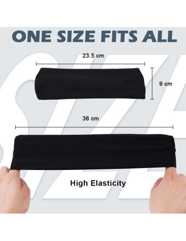 Bandas para la Cabeza Beister Unisex - Paquete de 5, Antideslizantes