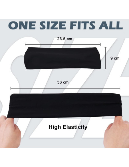 Bandas para la Cabeza Beister Unisex - Paquete de 5, Antideslizantes