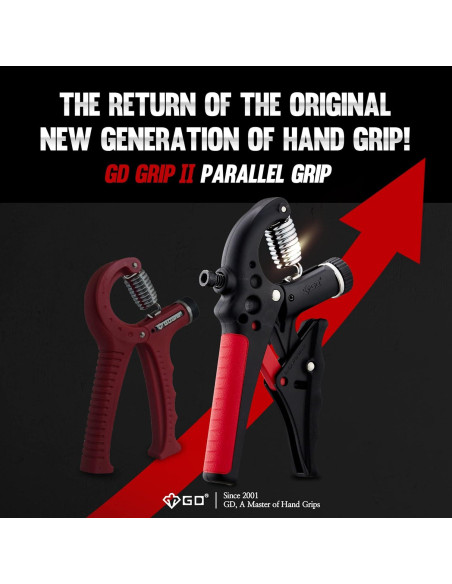 Agarrador de Fuerza de Agarre GD Grip2 Ajustable 10-35 kg