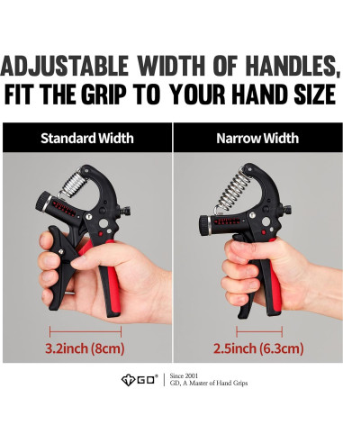 Agarrador de Fuerza de Agarre GD Grip2 Ajustable 10-35 kg