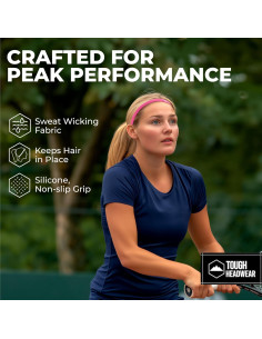 Conjunto de 6 Diademas Deportivas Tough Headwear - Antideslizantes 2