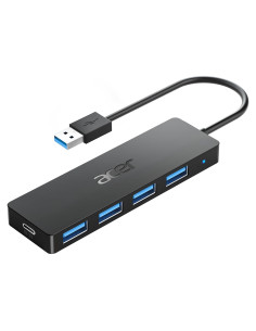 Hub USB Acer 4 Puertos 3.0 con Alimentación Tipo C 0.18m