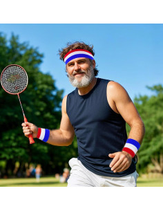 Conjunto Diadema y Muñequera Bandera Americana Unisex 2