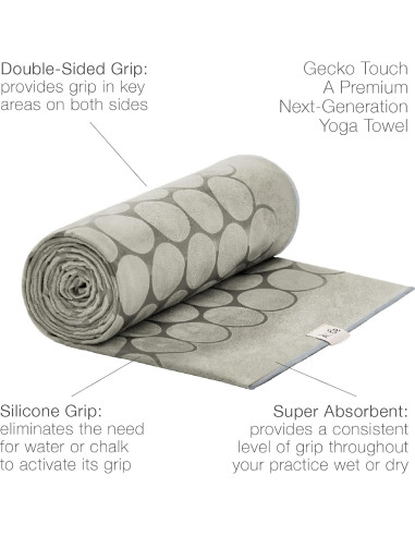 Toalla de Yoga Agoy Gecko Touch - Microfibra Antideslizante 182x67 cm
