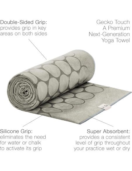Toalla de Yoga Agoy Gecko Touch - Microfibra Antideslizante 182x67 cm