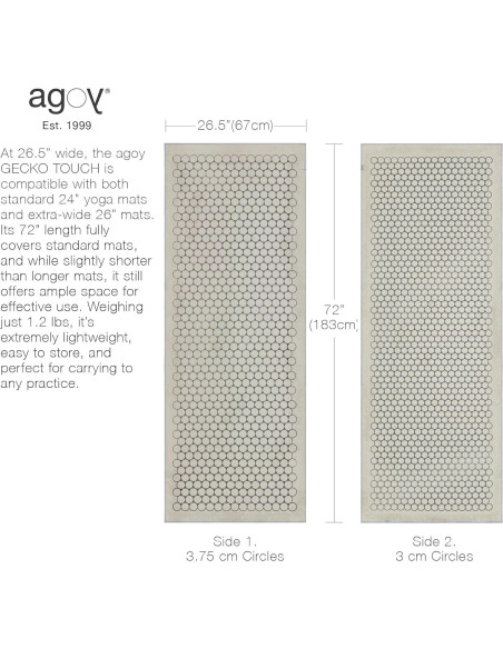 Toalla de Yoga Agoy Gecko Touch - Microfibra Antideslizante 182x67 cm