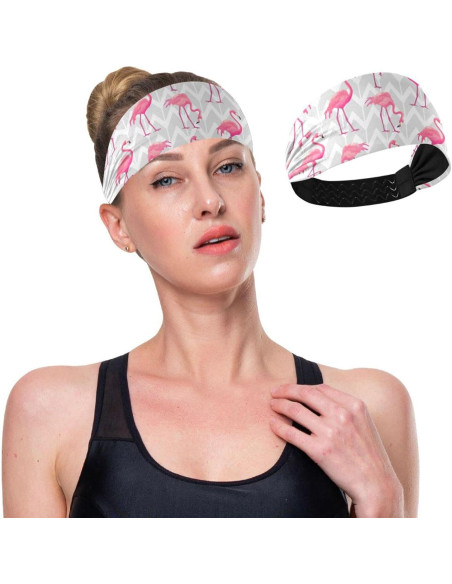 Diadema de Yoga OTVEE Rosa para Mujeres, Antideslizante y Elástica