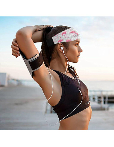 Diadema de Yoga OTVEE Rosa para Mujeres, Antideslizante y Elástica