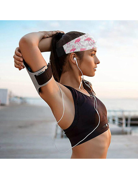 Diadema de Yoga OTVEE Rosa para Mujeres, Antideslizante y Elástica