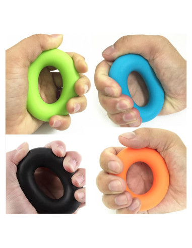 Juego de 4 Anillos de Fortalecimiento de Agarre Gouccpu 30-60LB