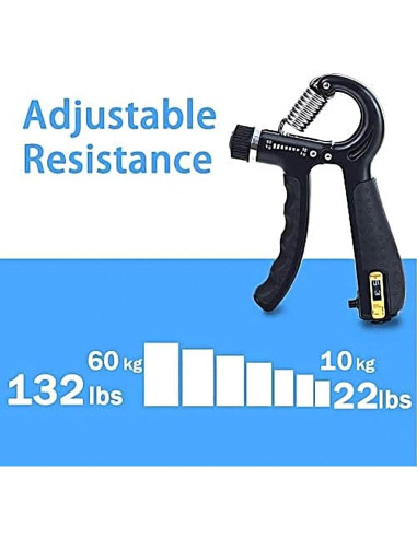 Entrenador de Fuerza de Agarre SUCITY - Resistencia Ajustable 5-60 kg