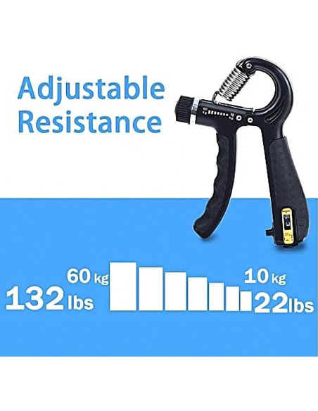 Entrenador de Fuerza de Agarre SUCITY - Resistencia Ajustable 5-60 kg
