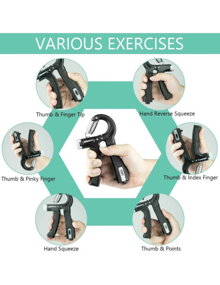 Entrenador de Fuerza de Agarre SUCITY - Resistencia Ajustable 5-60 kg