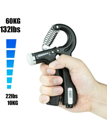 Entrenador de Fuerza de Agarre SUCITY - Resistencia Ajustable 5-60 kg