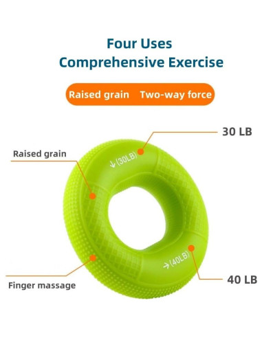 Anillos de Agarre de Silicona AIKESIWAY - 4 PCS, 9-27 kg