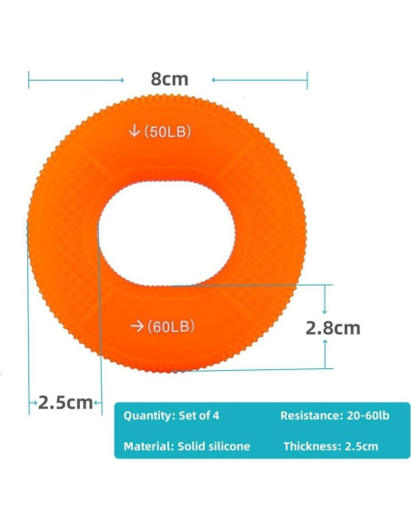Anillos de Agarre de Silicona AIKESIWAY - 4 PCS, 9-27 kg
