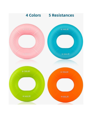 Anillos de Agarre de Silicona AIKESIWAY - 4 PCS, 9-27 kg