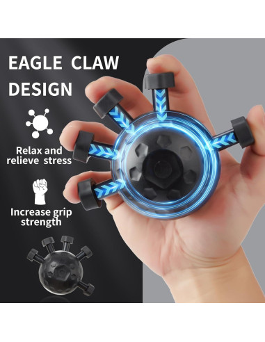 Fortalecedor de Agarre de Dedos GZRnje Ajustable - Silicona