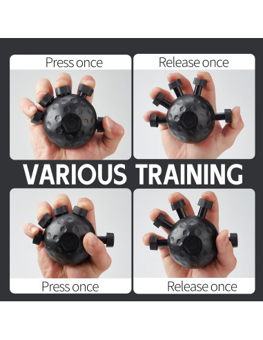 Fortalecedor de Agarre de Dedos GZRnje Ajustable - Silicona