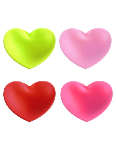 4 Amortiguadores de Raqueta de Tenis JIYIN Silicona Corazón