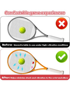 4 Amortiguadores de Raqueta de Tenis JIYIN Silicona Corazón 2