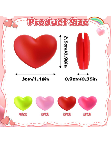 4 Amortiguadores de Raqueta de Tenis JIYIN Silicona Corazón