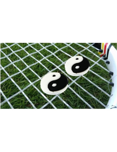 Amortiguadores de Raqueta de Tenis RLECS 6 Pcs Caucho Negro Blanco