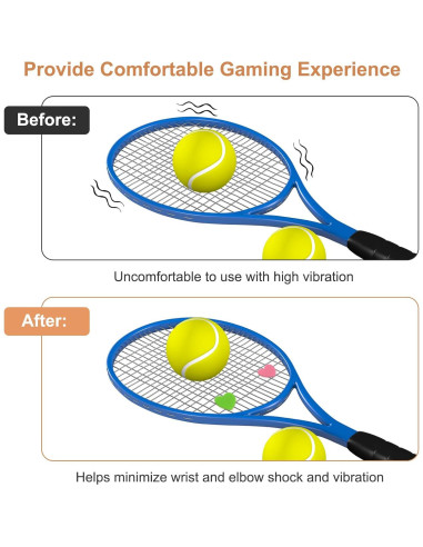 12 Amortiguadores de Choque Oruola para Raquetas de Tenis