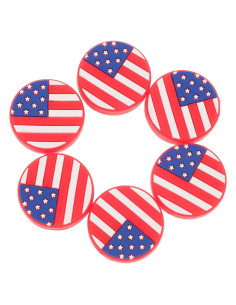 Amortiguadores de Tenis Amosfun 6PCS Silicona Bandera Americana