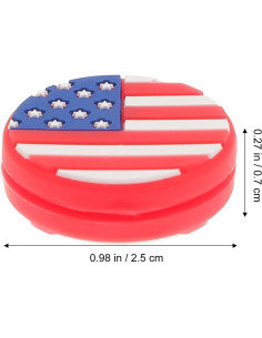 Amortiguadores de Tenis Amosfun 6PCS Silicona Bandera Americana 2