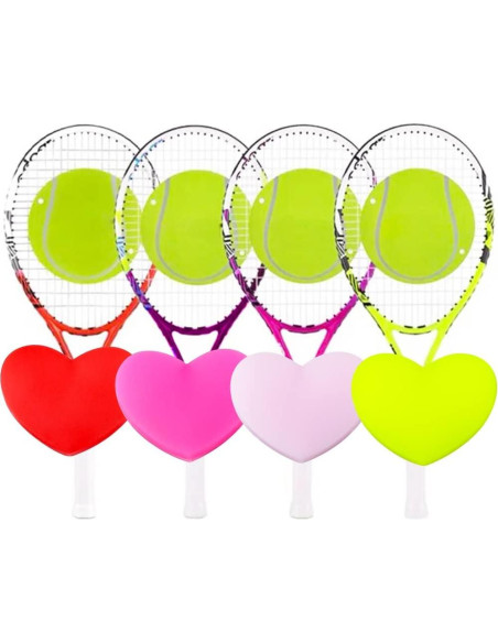 Paquete de 8 Amortiguadores de Raqueta DQITJ Corazón