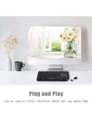 Teclado Inalámbrico Tosuny Ultra Mini con Touchpad USB