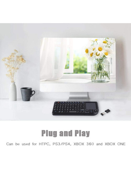 Teclado Inalámbrico Tosuny Ultra Mini con Touchpad USB